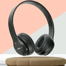 iCallMart P47 Gaming Headphones Bluetooth Wireless Over Ear Headphone (Black)-image-55