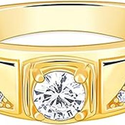 giva 925 Silver Golden Zircon Ornate Ring For Him, Fixed Size,Indian| Gifts for Men and Boys| With Certificate of Authenticity and 925 Stamp | 6 Months Warranty-picture-44