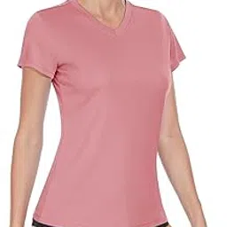 boladeci Women's Rash Guard Short Sleeve V Neck UPF 50+ Sun Protection Clothing Quick Dry UV SPF Swim Shirts, Grey Pink, XX-Large-picture-54