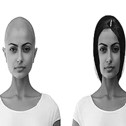 Ladies Full Head Human Hair Blend Wig, Natural Black, For Bald Head, Designed For Chemo, Cancer and Alopecia-image-23