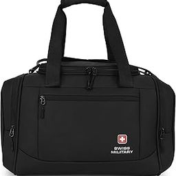 swiss military 34L Multipurpose Duffle Bag Black, Water-Resistant PU-Coated Polyester, Large Storage, Secure Zip Pockets, Adjustable Shoulder Strap, Soft Carry Handles, Lightweight & Strong for Travel-picture-37