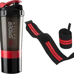 Gym Bottle Combo of Shaker Bottle with Wrist Support Band Gym & Fitness Kit l Weightlifting l Powerlifting l Wrist Wrap l Gym Shaker l Shaker Bottle l Gym Water Bottle (500) ML-picture-13