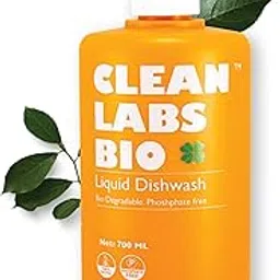 Clean Labs Bio Natural Liquid Dishwash | 700 ml | 100% Biodegradable | Plant-based surfactants | Septic Safe | Phosphate & Caustic Free | Long-Lasting | Refreshing | Skin Friendly | Leaves no residue-picture-15
