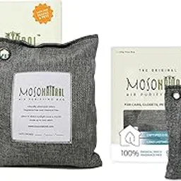 MOSO NATURAL Air Purifying Bags 1-200g and 1-500g (Charcoal) Natural Odor Eliminator. Fragrance Free, Odor Absorber. Captures and Eliminates Odors. Charcoal Color Long Lasting | Lasts up to 2 years!-picture-26