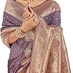 mehrang Women's Banarasi Silk Kanjivaram Saree For Wedding With Pure Zari Work, Woven Design, With Unstitched Blouse Piece-picture-55