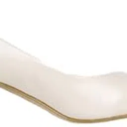 elle Women's Off White Block Heel Pumps-picture-14