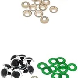 Bnf®2 Set ABS Safety Toy Eyes with Glitter Nonwovens with Washer 24mm|Toys & Hobbies | Stuffed Animals |10 Pieces Round ABS Clear Safety Eyes (Dark Blue)-picture-19