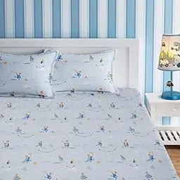 URBAN DREAM Kids Abstract Parade Print Grey and Blue BEDSHEET Set (Double Bed)-picture-27