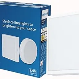 PHILIPS 12 Watt Square Slim Surface Ceiling Light | LED Downlighter for Both Normal & False Ceiling | Colour : Natural White, Pack of 1-image-45