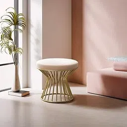 CARVISTRO Otoman for Living Room | Footstools | Poufs for Dressing & Office Table Sofa and Chair | Sitting Stools for The Living Room, Bedroom, and Hallway Size- 40 X 40 X 45 | Pink-picture-16