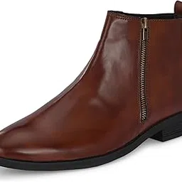 server Men's Chelsea Ankle Boots | Casual Boots for Men | 6 Inches Boots | Ankle Height Boots| All Day wear | Comfortable Formal Office & Business Wear Shoes | Zipper Boots-picture-38