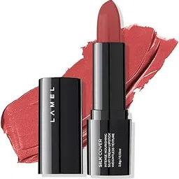 Lamel- Silk Cover Silky Cream Lipstick 402- Pink Nude (Rosy Pink)| smooth & nourishing texture |light and weightless|does not spread and lasts for a long time | 3.8gm-picture-41