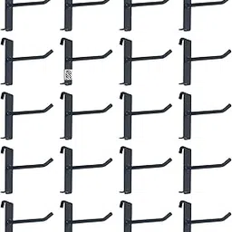 APUS 4" 20 Pcs Mesh Gridwall Display Hooks for Display & Hanging | Heavy Duty Steel Hooks for Mobile, Garment & Grocery Shops, Display Showrooms and Utility (Black Powder Coated, 4 Inch)-picture-19