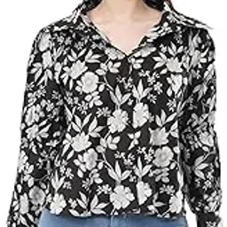 hnj fashion Black Printed Full Sleeves Shirt for Women-picture-32