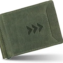 go gilmore oak Gilmore Oak Aristo Men Bifold Spring Tension Money Clip Wallet | Magnet Closure Full Grain Oil Pullup Leather with 10 Credit Card Slots Green-picture-11