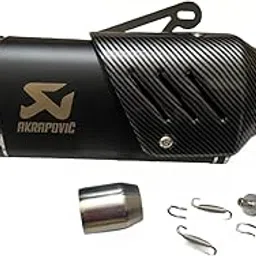 RA ACCESSORIES Universal Exhaust Muffler Silencer for Street Sports Dirt Bike and Motorcycles (Black)-picture-10