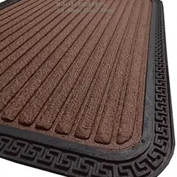 Waco Creation Rubber Coir Moulded Entryway Rug for Indoor & Covered Door Entrances Driver Foot Mat (1 Pc Doormat, Coffee)-picture-10