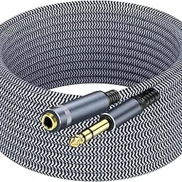 GOSYSONG 1/4 inch Extension Cable 15ft, 1/4" inch Male to Female Stereo Headphone Guitar Extension Cable, Quarter inch Headphone Extension Cable-image-0