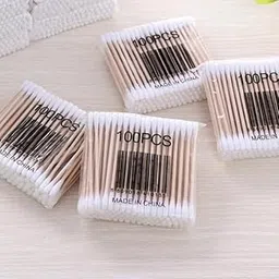 Ear Cleaning Buds Wooden Cotton Swabs Eco Friendly Ear Swabs for Removing Ear Wax, Baby Care, Art & Craft etc. 100% Pure Cotton Buds-picture-52