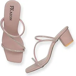 Women's Stylish Heels – Patent Leather T-Strap Sandals|FK_805_WOODROSE HEEL-Y51-P3-picture-52