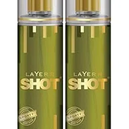 Layer'r Shot Sporty Fragrant Body Spray For Men - 2 x 135ml Each | Long Lasting Premium Fragrance With Woody, Fruity & Amber Notes | Ideal For Daily Use | Perfect For Men-picture-24