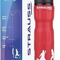 STRAUSS Stainless Steel Water Bottle, 750 ML | 100% Leak Proof | Eco-Friendly and BPA-Free | Water Bottle for Gym, Home, Hiking, Trekking and Travelling | Ideal for Girls, Boys and Kids, (Red)-image-29