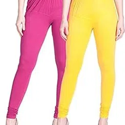 navkar crafts Cotton Lycra Soft Stretchable Women's Multi Color Leggings, Pack of 2 - S,M,L,XL,2XL-picture-20
