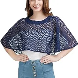 Women's cropped net Cape-image-89