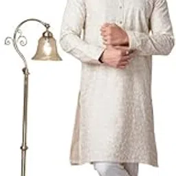 Men Olive Green Pure Cotton Kurta with Matching Bottom-image-61