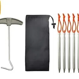 BNF® 10 Pack Heavy Duty Tent Stakes | Y-Shaped Aluminum Pegs for Camping & Outdoor Ground Anchoring | Durable Metal Construction “ 18cm Long “ Silver Ground Nails for Patio & RV Use-image-47