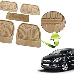 Kozdiko Heavy Duty Beige Color 3G Beige Rubber Mats Set of 5 Pcs for Opel Corsa-picture-17