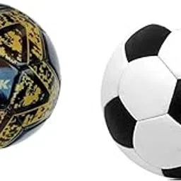 Football Size 3 (Black) [Size-5] White| Hard Ground Foot-Ball | Ideal for Outdoor/Indoor Grass Ground & Artificial Turf | Training Foot Ball | Soccer Ball | Footballs for Kids Combo Pack 2-picture-28