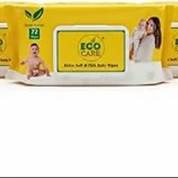ECO CARE Extra Soft Baby Wipes, 72 Wipes, Pack of 3-image-64