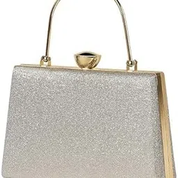 buyeasy Women's Evening Clutch Handbag with Gold Frame, Glitter Party Purse with Top Handle for Wedding, Cocktail, Prom, Special Occasions-picture-45