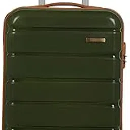 teakwood leathers Unisex Textured Hard Sided Cabin Size Trolley Bag with Secure Number Lock System 360 Degree Rotating 8 Wheels (55 cm, Green)-picture-24
