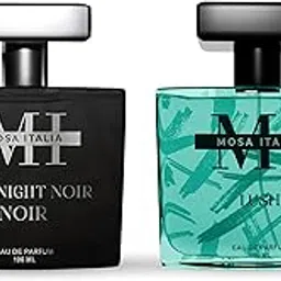 Mosa Italia Midnight Noir & Lush Perfume Combo | Long Lasting Eau de Parfum for Men & Women | Premium Luxury Gift Pack 100Ml Each (Pack of 2)-image-95