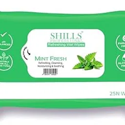 Shil-ls Professional Mint Fresh Wet Wipes Refreshing Cleansing Moisturizing Soothing Body Wash, Pack of 1-picture-42