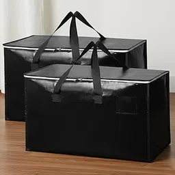 HASTHIP® Large Moving Bags, 58 Gallon Huge Storage Bags with Strong Zippers & Carrying Handles, Reusable Big Totes for College Dorm Travel 2 Pack-picture-25