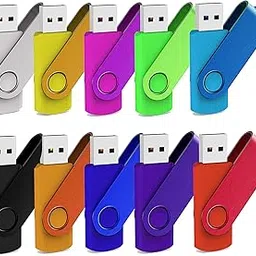 64GB 10 Pack USB Flash Drive Bulk Pack, Bulk USB 2.0 Flash Drives Thumb Drive Swivel Memory Stick Jump Drive Pen Drive Zip Drive-picture-26