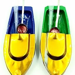 Pramod toys Handmade Classic Putt Putt Steam Toy Gun Boat Naav For Kids - Pack Of 2- Multi Color-picture-15