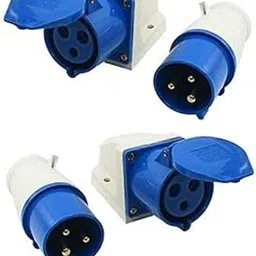 DeHMY Plastic 16A 3-Pin IP44 Industrial Plug, Wall Socket, Panel Socket,Splitter Plug 220-250V (16A 3PIN Plug & Wall Socket)-picture-55