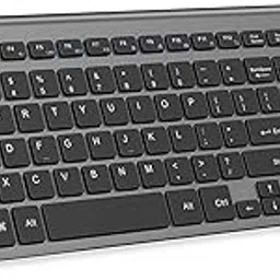 Wireless Keyboard, J JOYACCESS 2.4G Slim and Compact Wireless Keyboard-Black and Grey-picture-10