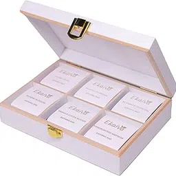 Luxury Bathing Bars Gift Set of 6 | Premium Handmade Soaps | Royal White Wooden Box | Natural Moisturizing | Elegant Gifting | Paraben-Free | Daily Skin Indulgence - (6 X 50 gm)-picture-24