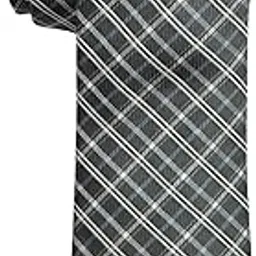 the tie hub Black Checkered Silk Necktie for Men-picture-44