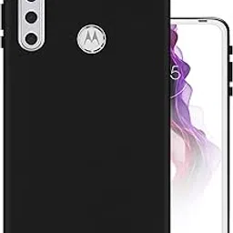 HELLO ZONE Rubber Exclusive Matte Finish Soft Back Case Cover for Motorola Moto One Fusion Plus - Black-picture-49