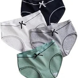 fashionez Premium Imported Women’s Cotton Mid Waist Panties – Multi Pack Soft Breathable Briefs (Multi Color)-picture-14