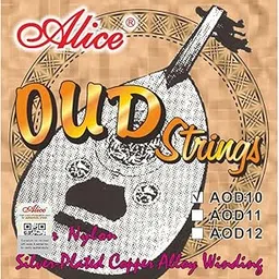 Alice AOD10 10-String Oud String Set, Clear Nylon Plain String, Silver-Plated Copper Alloy Winding-picture-48