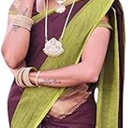 dhiha Chettinad Cotton Saree for Women | Pure Kanchi Cotton Double Border Saree with Running Blouse | Zari Big Border & Tassels | Handloom Weave-picture-17