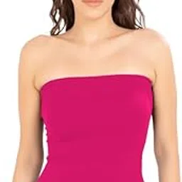 shoppy villa with sv logo Women's/Girl's Strapless Stretchable Long Bandeau Tube Top Camisole Free Size-picture-30