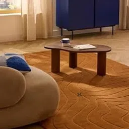 Hand Tufted Carpet 8x11 Feet Cut and Loop Finish That Gives it a Unique Carpet NZ Wool with Silk Abstract Design Non Slip Luxury Exclusive Carpet for Living Room Bedroom-image-3